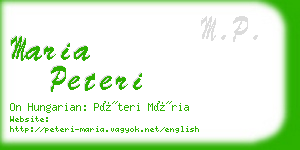 maria peteri business card